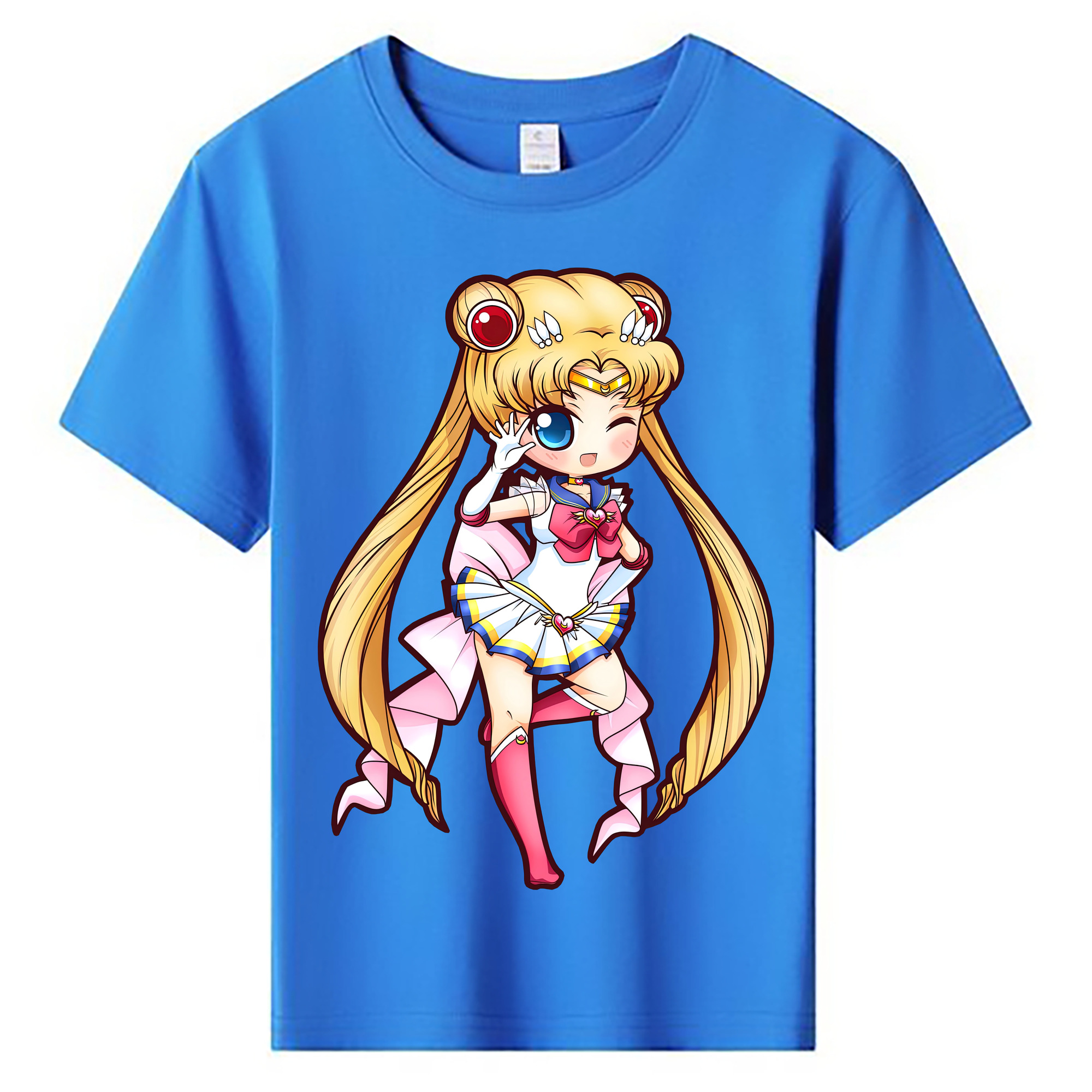 （画像用） 美少女戦士セーラームーン 月野 うさぎ つきの うさぎ Sailor Moon Tsukino Usagi 綿100％キッズTシャツ（フロントプリント）